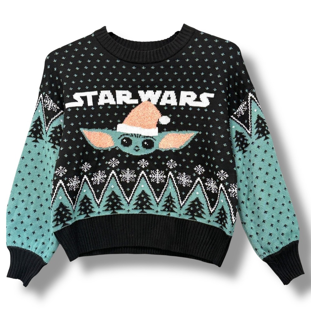 Star Wars Grogu Baby Yoda Christmas Sweater‎ Small Holiday Winter Pullover